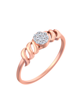 18K Gold & Diamond Ring For Women KSK180